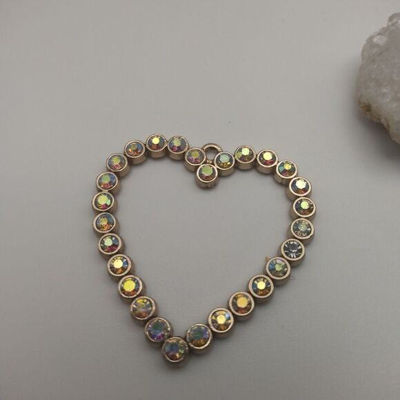 Crystal rainbow sparkle heart necklace - Picture 1 of 2
